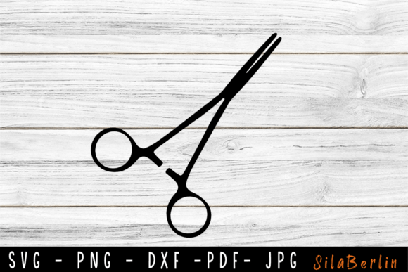 A Designer's Take on Surgical Forceps SVG Clipart